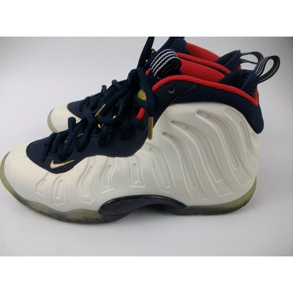 Nike Little Posite One GS Obsidian/Red/Gold Size 4Y Great Condition - Picture 4 of 10